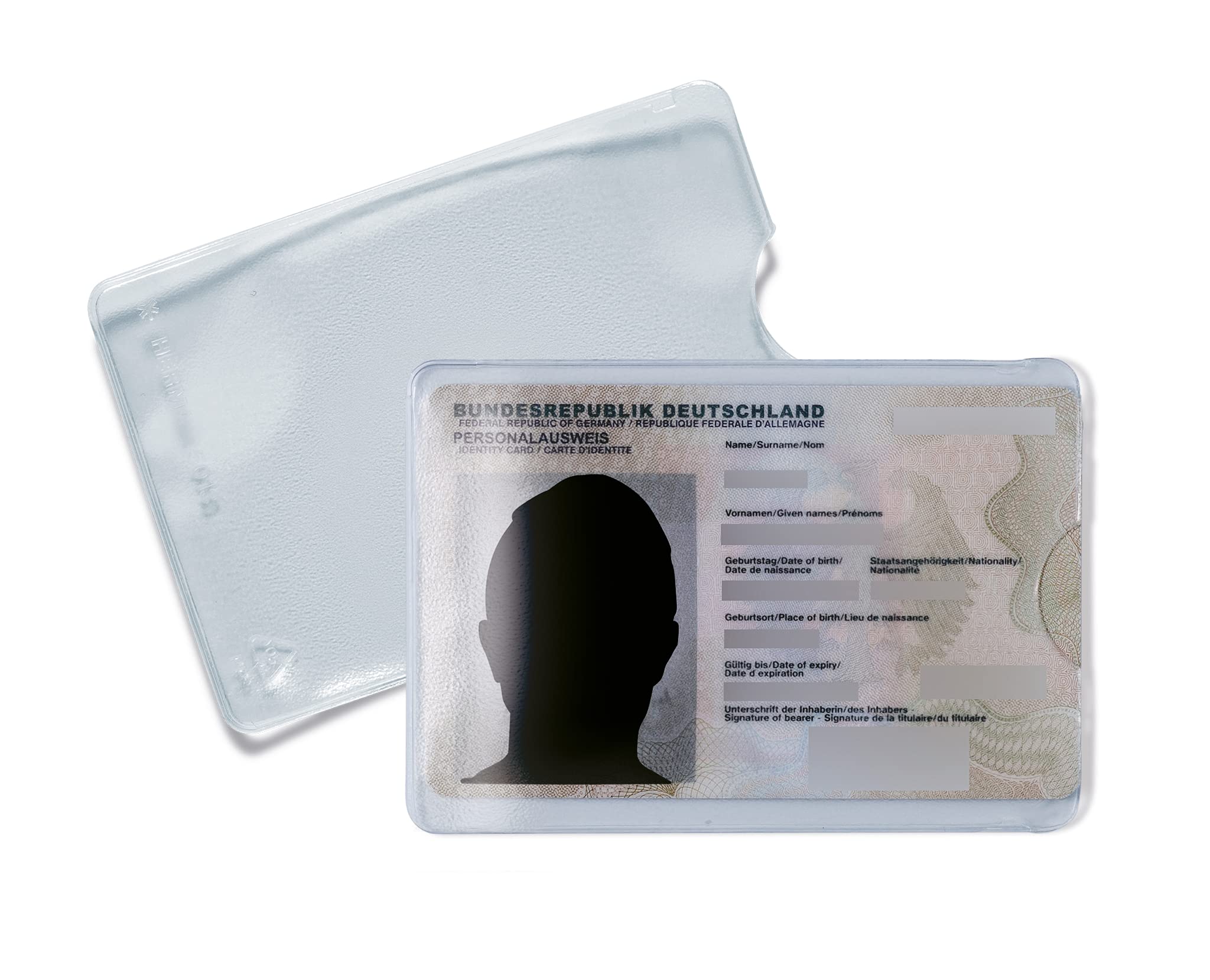 Herma 1325 Transparent ID Holder, 10 Card Sleeves, ID Holder for Protection for Credit Cards and Credit Cards, Transparent Protective Case Set Made of Plastic, 58 x 87 mm