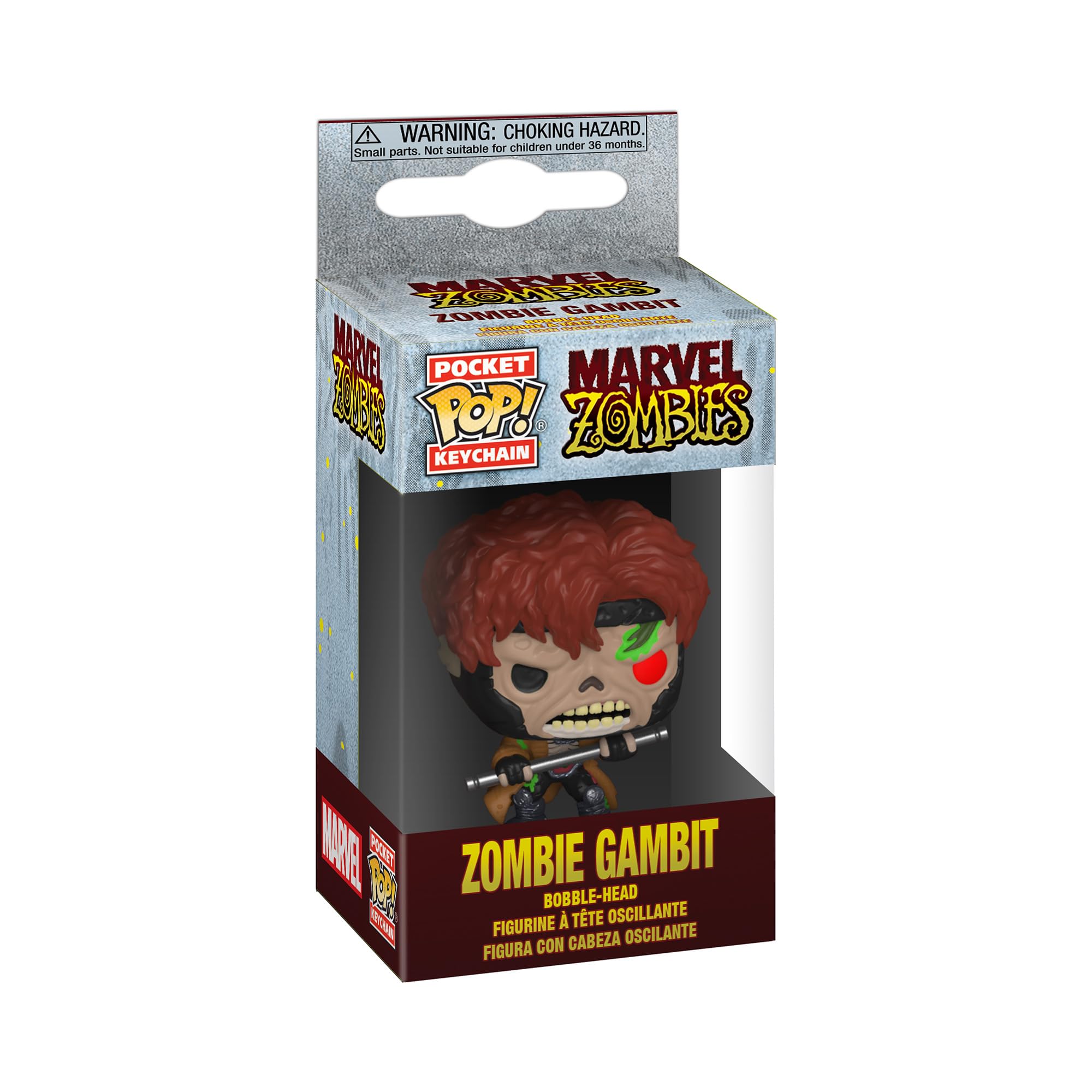 Funko POP! Keychain: Marvel Zombies-Gambit Novelty Keyring - Collectable Mini Figure - Stocking Filler - Gift Idea - Official Merchandise - Comic Books Fans - Backpack Decor