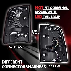 CROSSDESIGN Rear Tail Lights Lamps w/o Bulbs Red