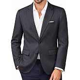 PJ PAUL JONES Mens Suit Jacket Business Casual Blazer Slim Fit Sport Coats | Stretchy, Skin-friendly, Durable fabric, Suit Jacket with pocket, Two button blazer jacket for work party wedding dinner