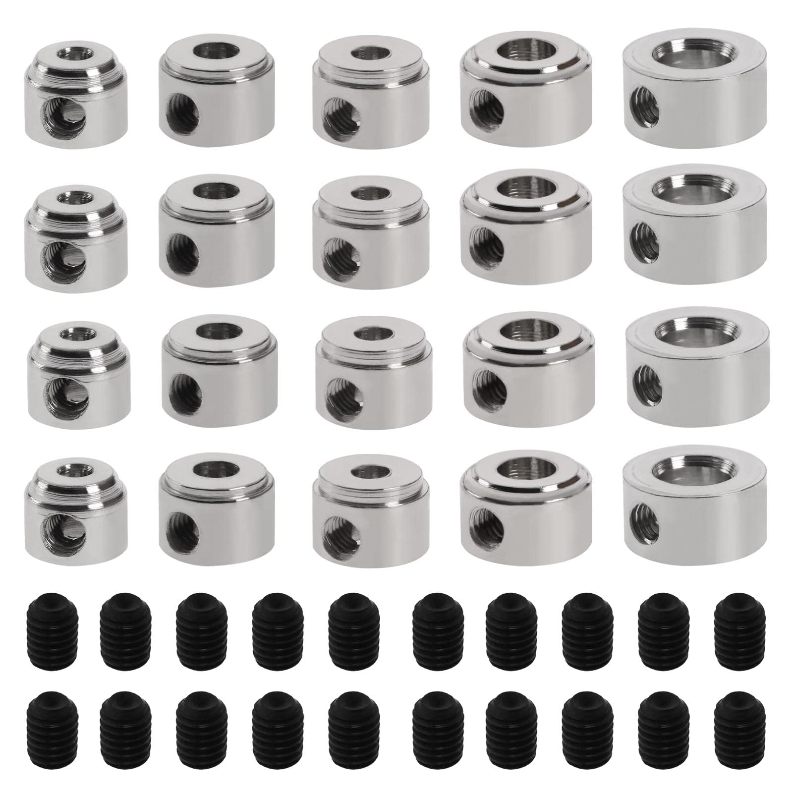 VGOL 20pcs RC Airplane Plane Landing Gear Wheel Stop Collar Copper Plated M2 M2.5 M3 M4 M5 Landing Gear Stopper RC Airplane Replacement Accessoires