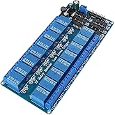 Diitao 12V 16 Channel Relay Module Board Optocoupler LED LM2576 Power Low Level Trigger 16 CH Expansion Board (12V 16-Channel)