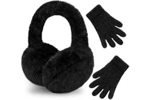 YSense Ear Muffs for Winter Women Foldable Fluffy Cute Earmuffs Cold Weather Ear Warmers Faux Fur Adjustable Headband