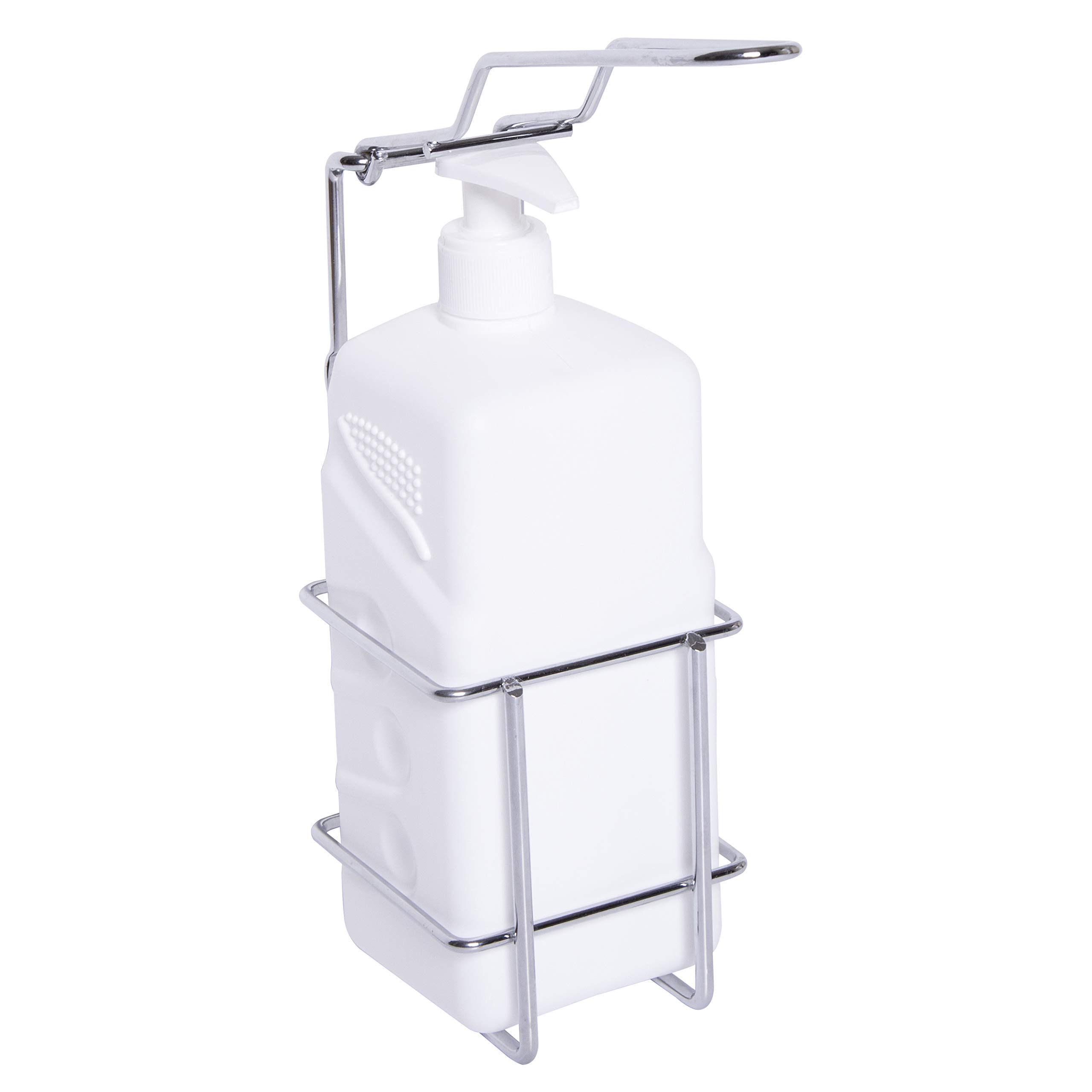Croydex Elbow Operated Soap Dispenser - Extra Hygienic 1000ML Hand Soap Dispenser, Smooth Lever, Wall Mounted Design for Clutter-Free Bathroom, White, Dimensions: H 260mm x W 93mm x D 100mm