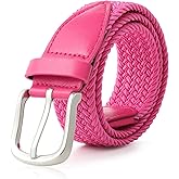 AWAYTR Kids Elastic Braided Belt - Pin Buckle Stretch Golf Baseball Belts for Boys and Girls Aged 4-12 Years