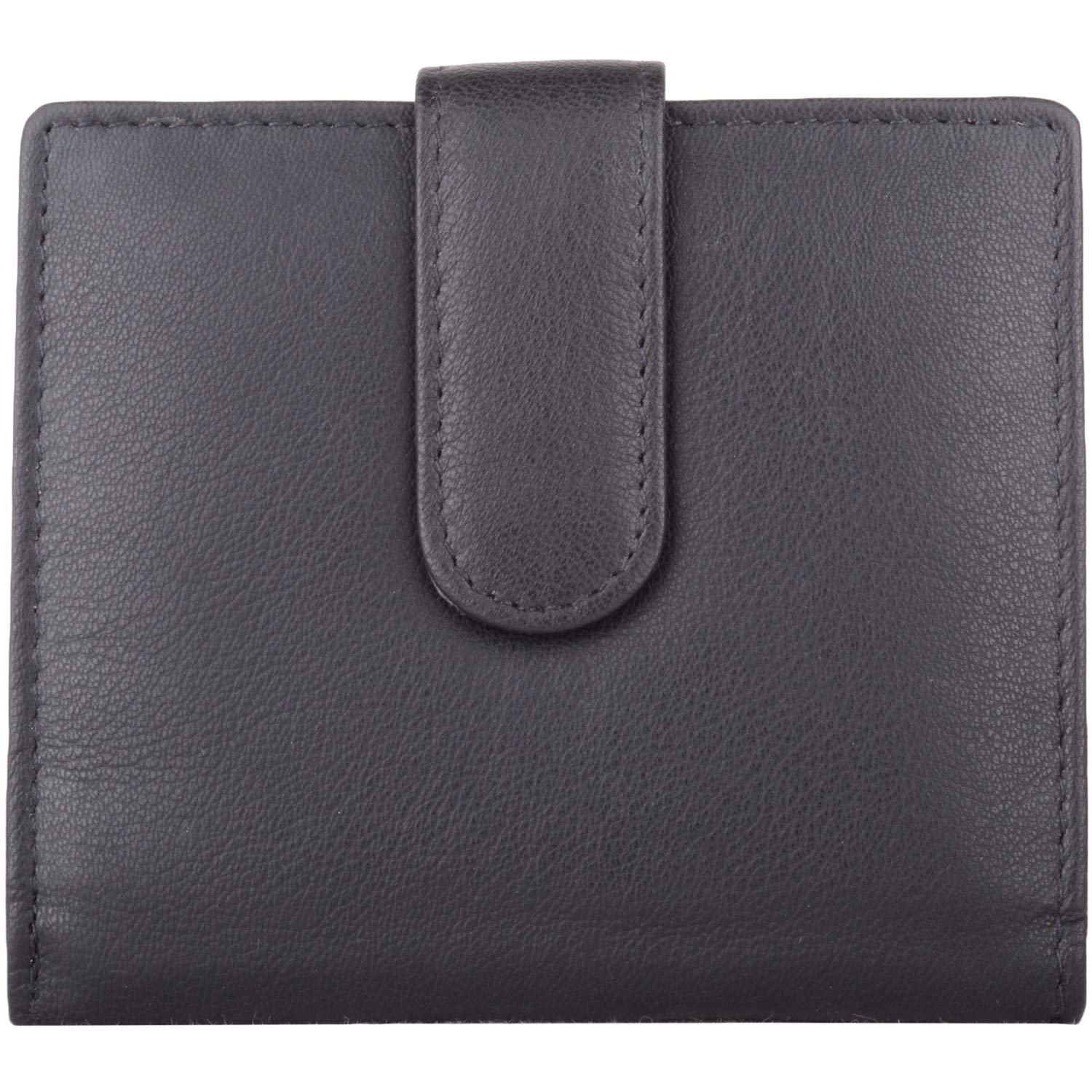 Valita Mens/Womens Genuine Soft Leather RFID Protected Credit Card/Travel Card Holder - Black