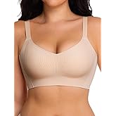 Slimers Wireless Supportive Bra for Women: Seamless Full Coverage Push Up Bras - Comfortable No Underwire T-Shirt Bras