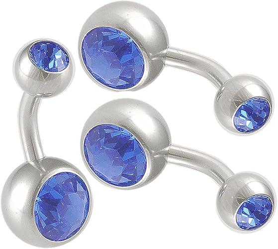 bodyjewellery 14g 14 Gauge 1/4 Surgical Steel Belly Button