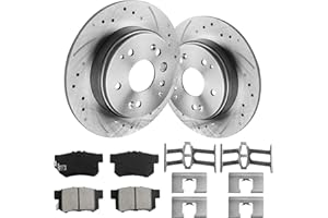 funire Rear Brake Kit, Brake Rotors and Brake Pads Compatible with 2003-2011 Honda Element, 2004-2008 Acura TL|Automotive Replacement Brake Kit|282mm(11.1in)|31316 & D536-7418|Rear Brake Rotors