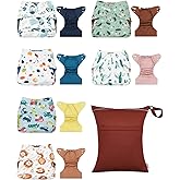 ALVA Baby Cloth Diaper Covers with One Wet Bag, Swim Diaper,Cloth Nappy Shell Baby Girls and Boys