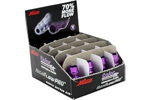 ColorFit by Milton HIGHFLOWPRO 761VC-20 Pneumatic Plugs - (V-Style, Purple) - 1/4" NPT Female, (Box of 20)
