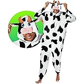 Morph Cow Costume Adult Cow Outfit for Men and Women - Farm Animal Halloween Costume for Adults