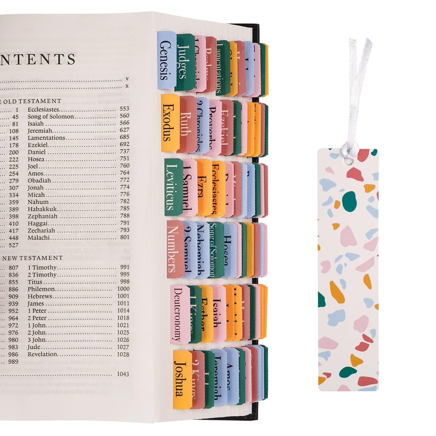 Morjor Bible Tabs for Women and Men, Boho Theme, 75