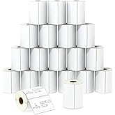 BETCKEY - 4" x 2.5" (102 mm x 64 mm) Shipping & Multipurpose Labels Compatible with Zebra & Rollo Label Printer,Premium Adhesive & Perforated [20 Rolls, 12400 Labels]
