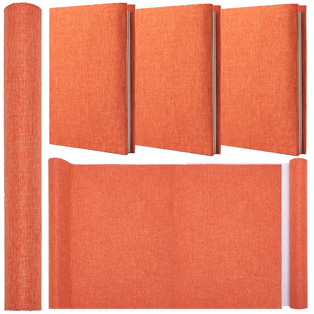 CRASPIRE 130 x 30cm Linen Book Cloth Coral Red for Book Binding A4-A8 Fabric Surface Paper Backed Bookcover Books Album Scrapbooking Archival DIY Covering Protector Bookcloth Bookbinding Supplies