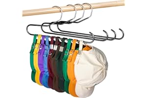 Hat Storage Organizer for Baseball Caps, Non Slip PVC Coating Holder Max 10 Hats Rack Hangers for Closet Organizers and Stora