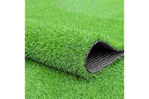 Fasmov Green Artificial Grass Rug Grass Carpet Rug 3.2' x 6.5', Realistic Fake Grass Deluxe Turf Synthetic Turf Thick Lawn Pet Turf -Perfect for Indoor/Outdoor
