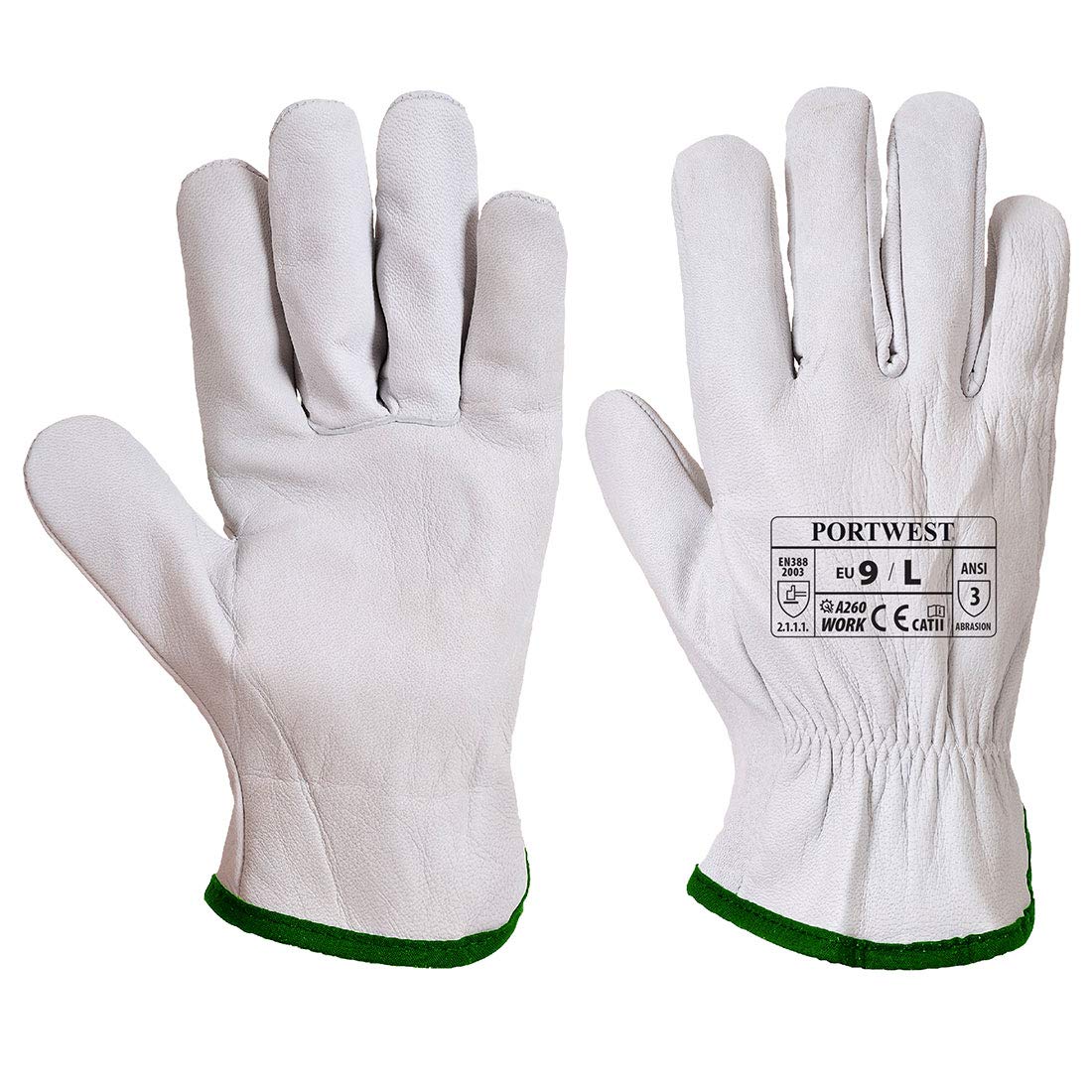 Portwest A260 Classic Goat Skin Oves Driver Glove Gray, X-Large