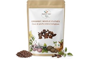 Fragrant Tales Organic Whole Cloves, USDA Certified, Hand Picked from Sri Lanka, 100g, Resealable Pouch