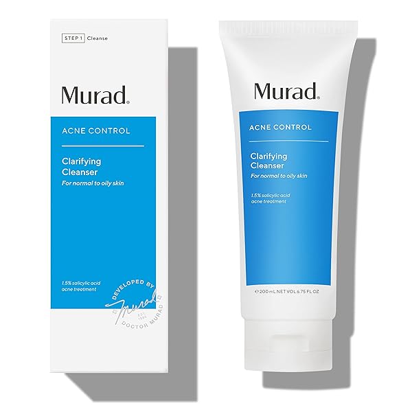 MURAD CLARIFYING CLEANSER – ACNE CONTROL SALICYLIC ACID & GREEN TEA EXTRACT FACE WASH – EXFOLIATING ACNE SKIN CARE TREATMENT BACKED BY SCIENCE, 6.75 OZ
