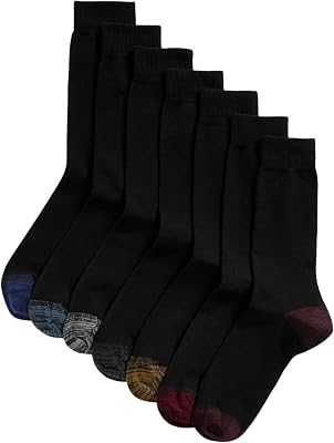 Pack de 7 pares de calcetines de algodón Cool & Fresh™ Mezcla De Negro Hombres 9-12