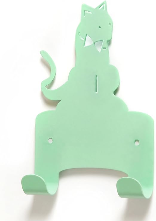 Amazon Com Nam Nom Cat Green Wall Hooks For Kids Metal Wall Art