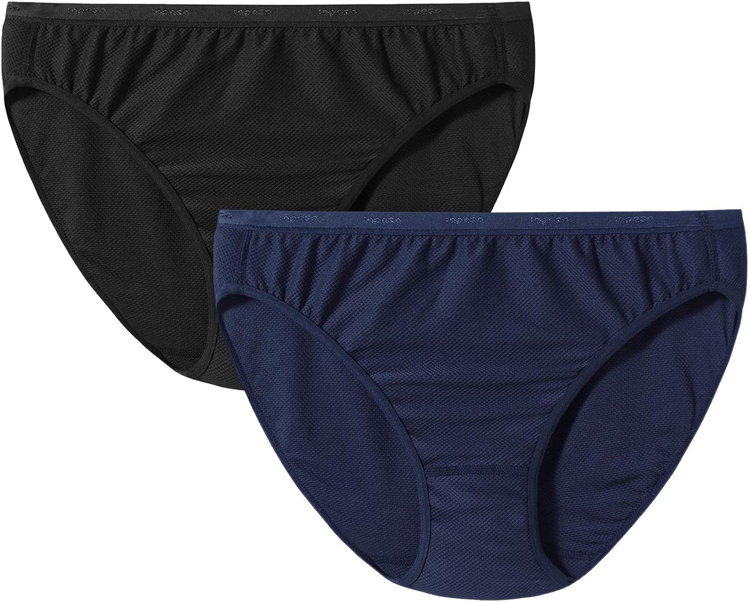 LAPASA 2 Pack Women's Performance Brief Underwear Mesh Sports Underwear