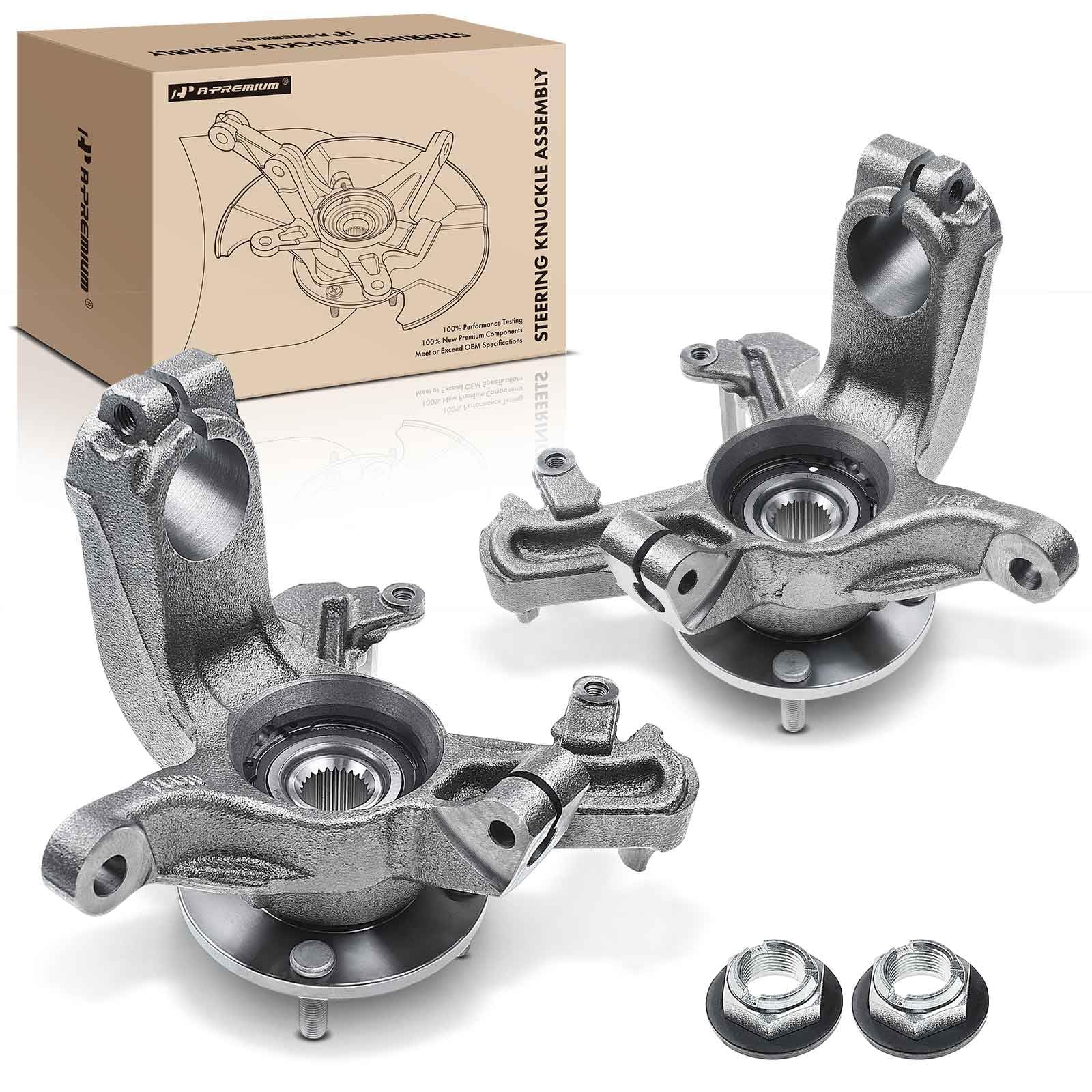 Photo 1 of A-Premium 2 x Front Left and Right Steering Knuckle & Wheel Bearing Hub Assembly Compatible with Ford Focus 2000 2001 2002 2003 2004, Driver and Passenger Side