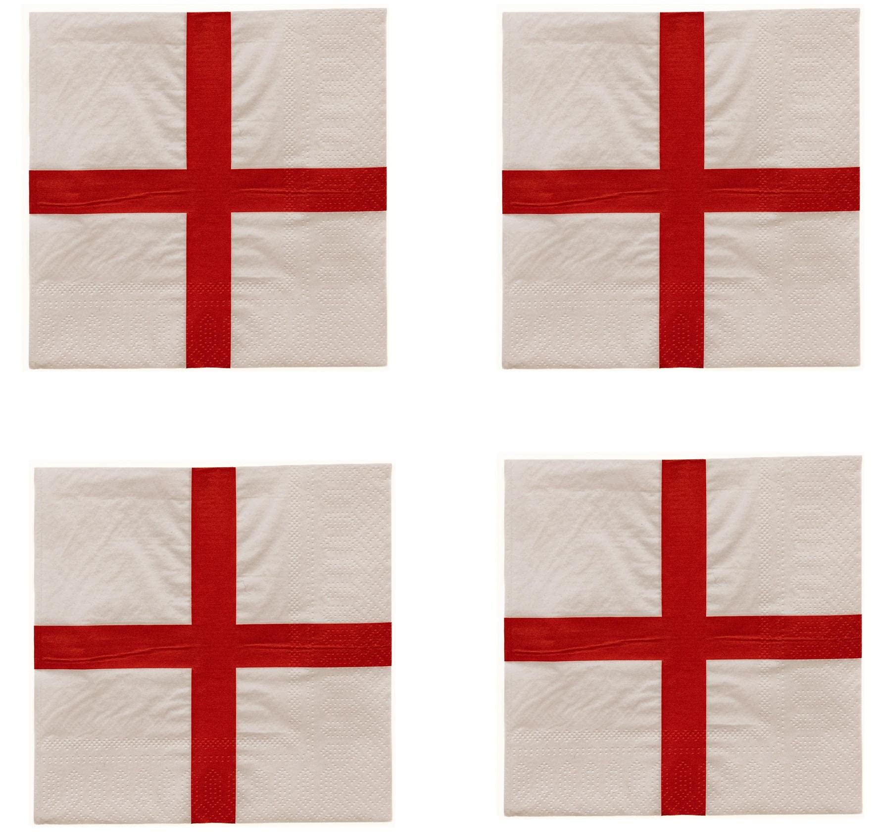 100Pcs Printed 2-Ply Paper Napkins St George Party Supplies for England Sporting Events Pub Football World Cup Celebrations Party