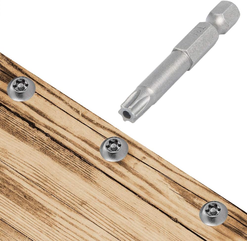 12 Pack 50mm Torx Screwdriver Bit Sets,YuCool 1/4 inch Star Magnetic Screwdriver Security Bit Set T5-T40 S2 Steel Hex Screwdrivers Impact Driver Bits Set including 1 Pack Handle - Image 3
