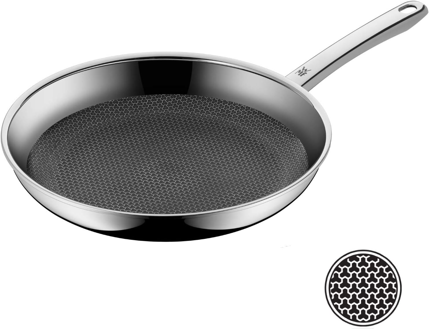 WMF Profi Resist Bratpfanne Induktion 28 cm, Mehrschichtmaterial beschichtet, Wabenstruktur, Edelstahlgriff, backofenfest