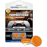 KontrolFreek Omni for PlayStation 5 (PS5) and PlayStation 4 (PS4) | Performance Thumbsticks | 2 Low-Rise Concave | Orange/White