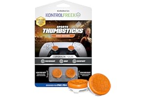 KontrolFreek Omni for Playstation 5 (PS5) and Playstation 4 (PS4) | Performance Thumbsticks | 2 Low-Rise Concave | Orange/Whi