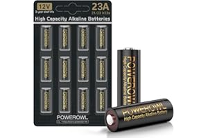 POWEROWL High Capacity A23 Batteries 12 Pack, Premium Alkaline 23A 12V Battery