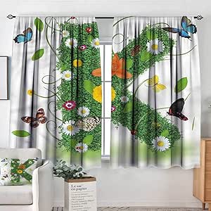 Letra K, Cortinas para Puerta de Patio con Imagen Inspirada en la