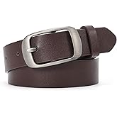WERFORU Plus Size Belt for Women Leather Belt with Metal Buckle Ladies Casual Belt for Jeans Pants