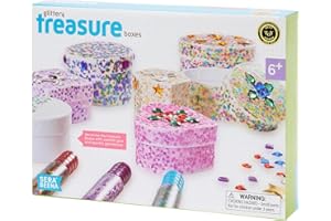 Serabeena Decorate Your Own Glittery Treasure Boxes - Creative Kit for Girls