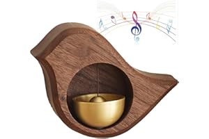 Desricy Shopkeepers Bell for Door Opening Magnetic Wood Doorbell with Brass Bell Door Chime for Entrance, Wall, Store, Wardrobe, Fridge