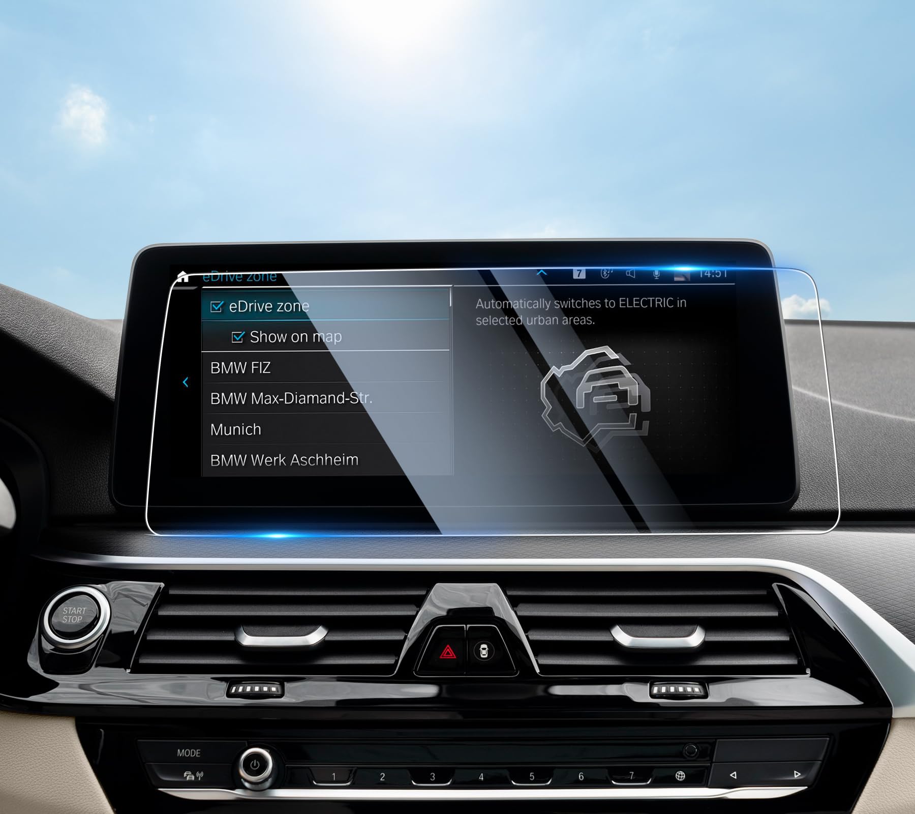 SHAOHAO For BMW X1 F48 / X2 F39 2021-2023 G32 10.25 Inch Car Navigation Screen Protector Scratch-Resistant 9H Anti-Fingerprint Tempered Glass Screen Protector Tempered BMW x1 f48