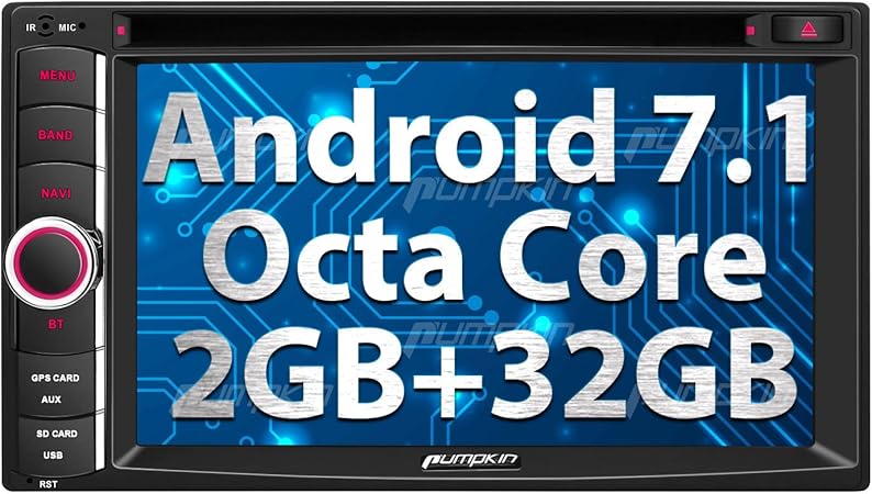 Amazon 8 コア Android 7 1 2gb 32gb カーオーディオ 2din 6 2 インチ Dvdプレーヤー Gps Bluetooth Wifi Obd2対応 18ヶ月保障 オーディオ一体型ナビ 車 バイク