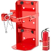 Zonon Fire Extinguisher Wall Mount Metal Bracket, Fe-20, Red, 1 Pcs | Heavy Duty Steel Build, Fits 5-20 lb Units, Hardware Included, for Vehicles Boats Garages Workshops, Easy Installation