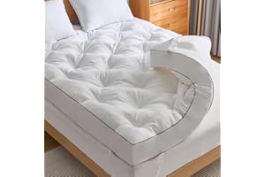 WhatsBedding 4 Inch Memory Foam Mattress Topper Queen for Back Pain Relief, Filled with Breathable Memory Foam, Soft Fluffy Supportive Bed Mattress Topper, 80x60x4 in