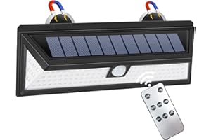 DZGKGM Magnetic Solar RV Light with Motion Sensor, 118 LED Ultra Bright Exterior RV Light, 2400mAh Battery, Easy Install with 2 Strong Magnets, Waterproof Camper & Truck Outdoor Porch Lighting