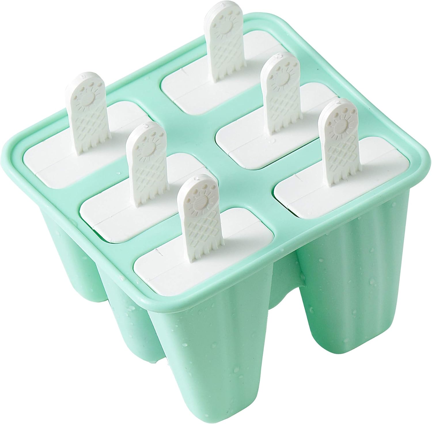 Ice Lolly Mould 6 Pieces Reusable Silicone Popsicle Mold Easy to Remove