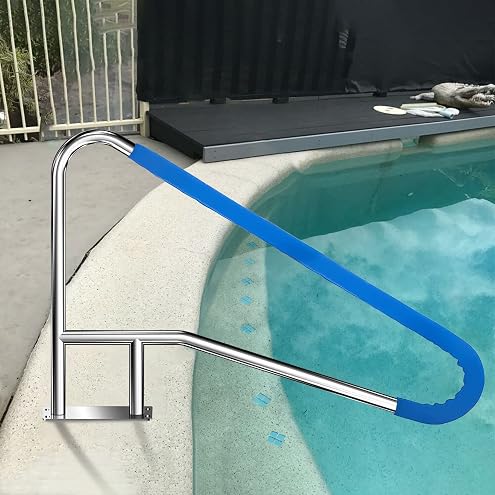 Coocure 54 x 32 inch inground pool handrail with cover