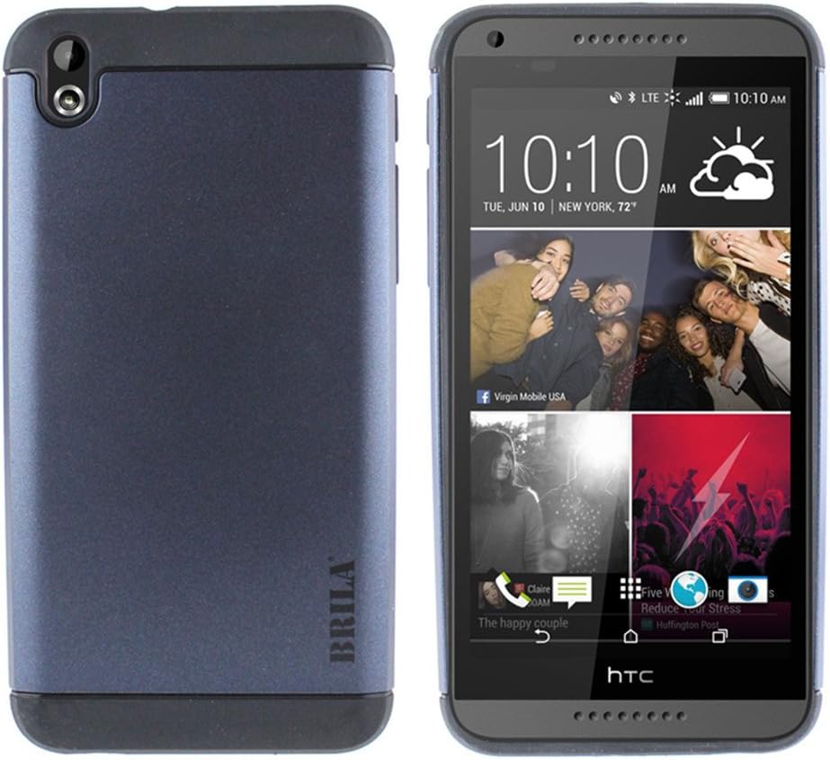 HTC Desire 816 case, BRILAÂ Dual Layer case for HTC Desire 816 (Dark Blue)