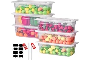 SVKLHY 1/3 Size&2.5 Inch Translucent NSF Food Pan: 9 PCS[Total Seal] [Hot&Cold Resistant] Food Storage Containers with Lids, Topping Salad Bar Container (BPA-FREE)