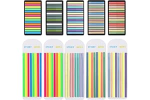 Potanro Sticky Tabs 2300 Pcs Translucent Sticky Tabs 10 Sheets Highlighter Book Tape Long Highlighting Sticky Tabs for Annotating Books, Aesthetic Office Suppliesbook for Annotating Books