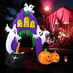 Tangkula 9 FT Tall Halloween Inflatable Castle