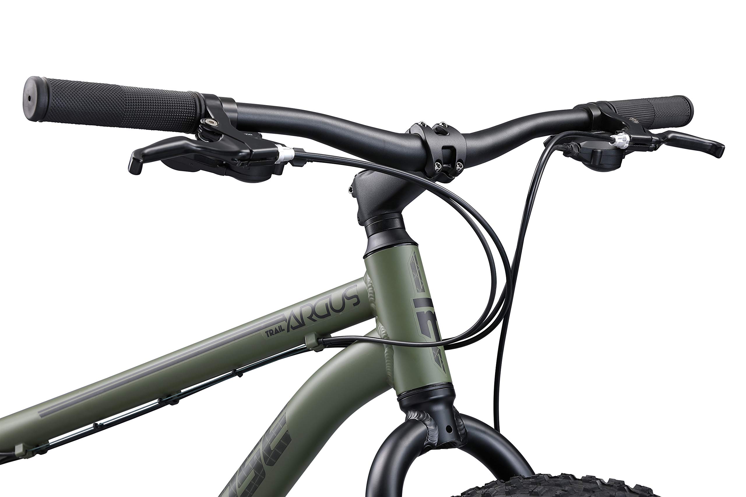 Mongoose Argus Trail or ST Fat Tire Mountain Bike, 20, 24 or 26 Inch Bike for Kids and Adults, 7 or 16 Speed, Aluminum or Steel Frame, Knobby Mountain Fat Tires, Mechanical Disc Brakes